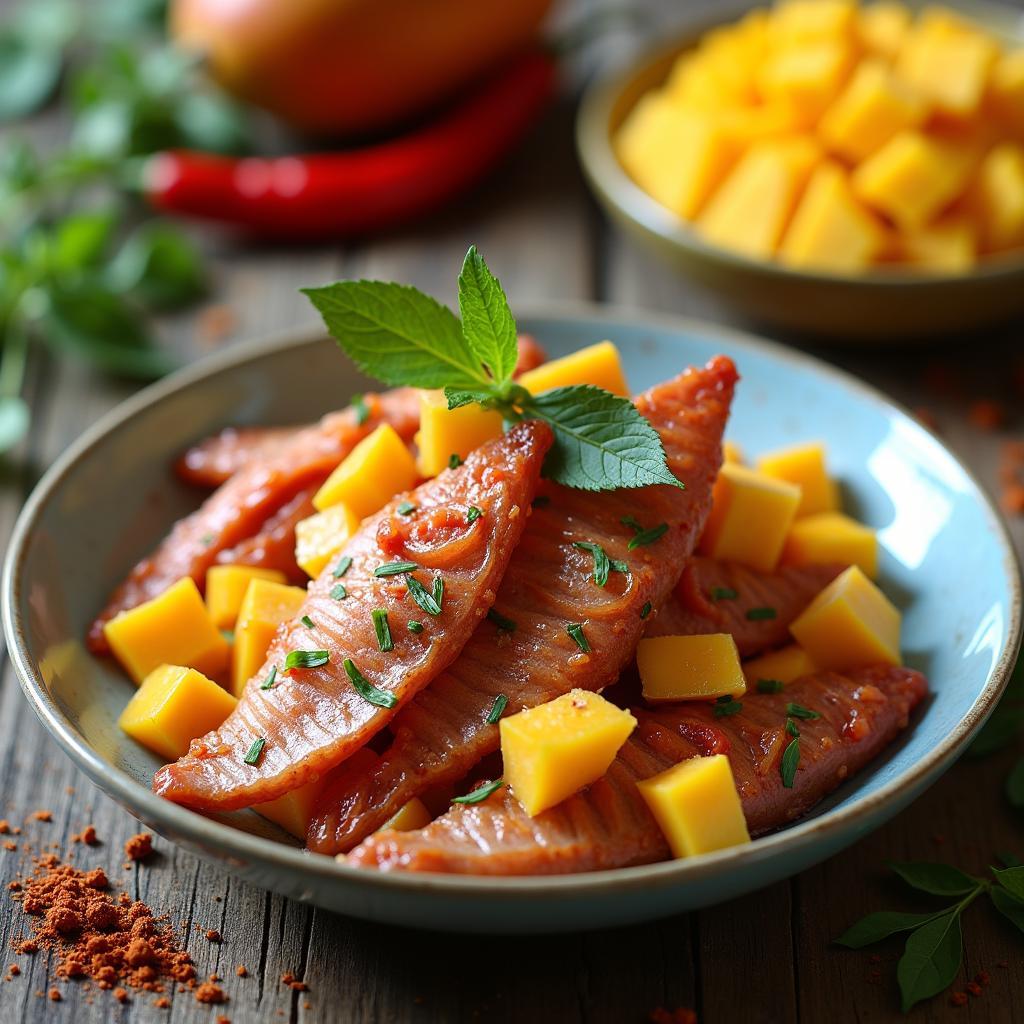 goi xoai kho ca dong mon ngon hap dan