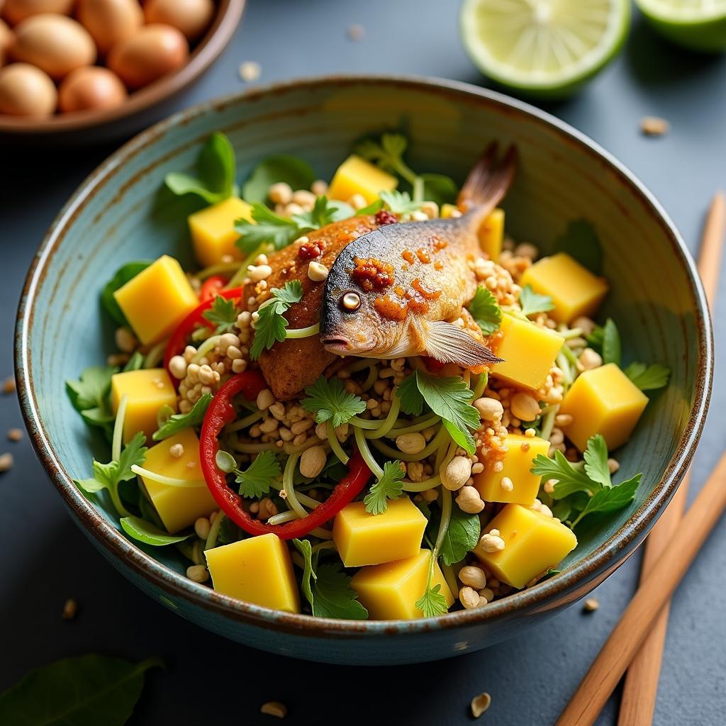 Gỏi xoài khô cá phèn món ngon khó cưỡng